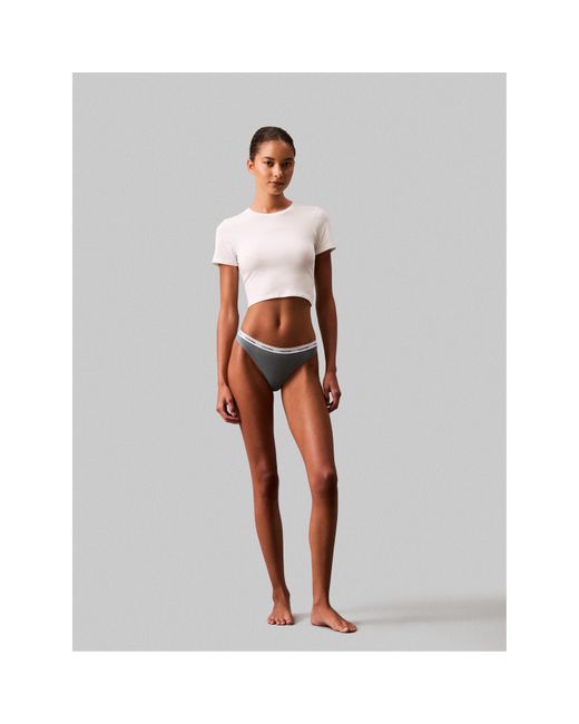 Calvin Klein Brown Logo Thong