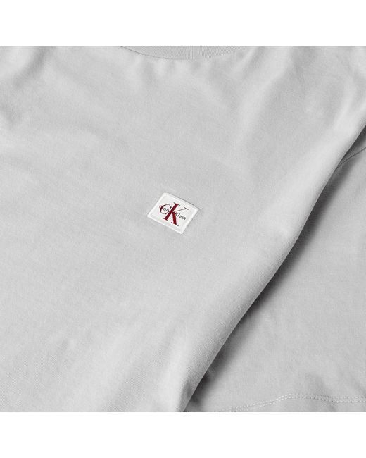 Calvin Klein Gray Ckj Woven Box Regular Fit T-Shirt for men