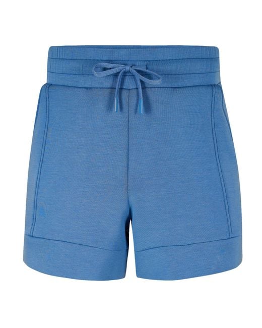 Varley Blue Fleece Jogger Shorts