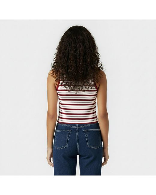 Jack Wills Red Jw Striped Vest