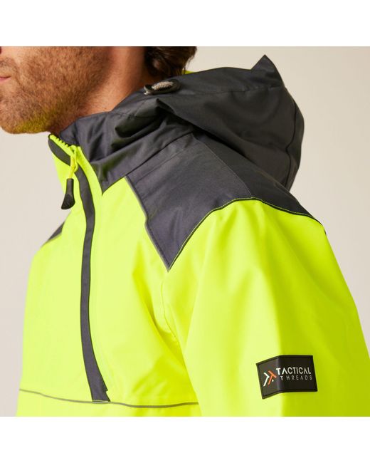 Regatta Yellow Hi-Vis Waterproof Insulated Reflective Overhead Bo for men