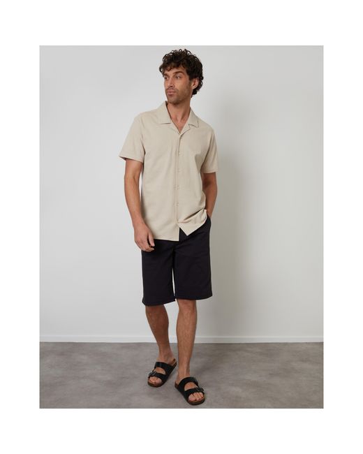 Threadbare Gray Kaylian Short-Sleeve Plain Shirt for men