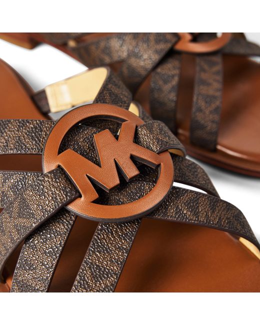 MICHAEL Michael Kors Brown Erika Flat Sandals