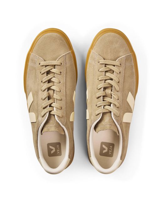 Veja Brown Campo Suede Trainers for men