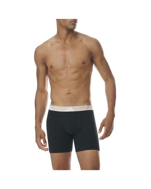 Adidas Blue Active Flex Cotton Boxer Brief (3Pk) for men