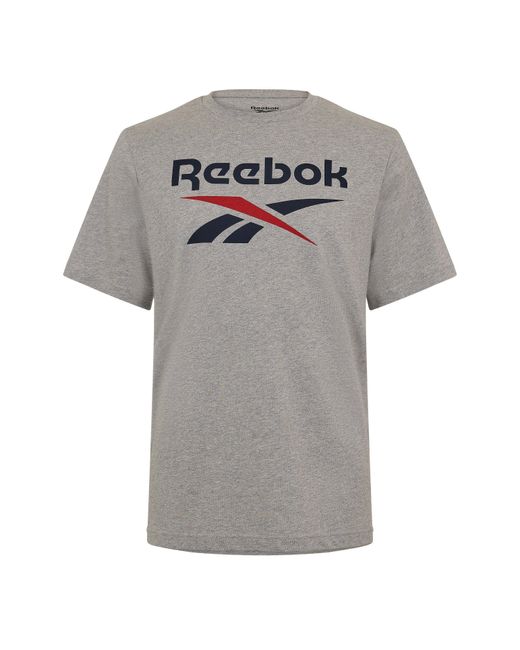 Reebok Gray Identity Big Logo T-Shirt for men