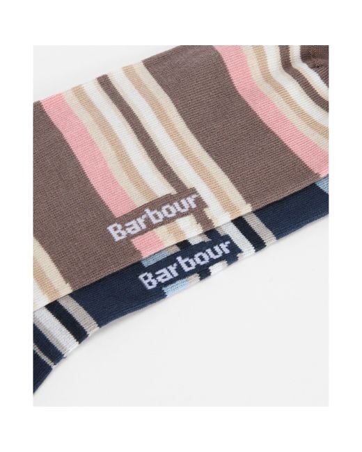 Barbour Blue Summer Stripe 2-Pack Socks for men