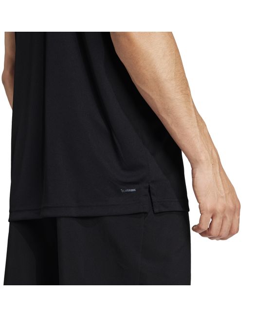 Adidas Black Club 3 Stripe Polo Shirt for men