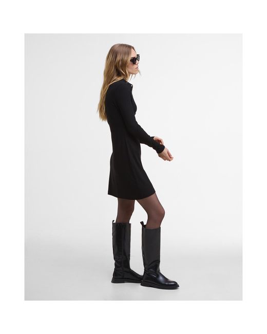 Barbour Blue Chloe Ribbed Mini Dress