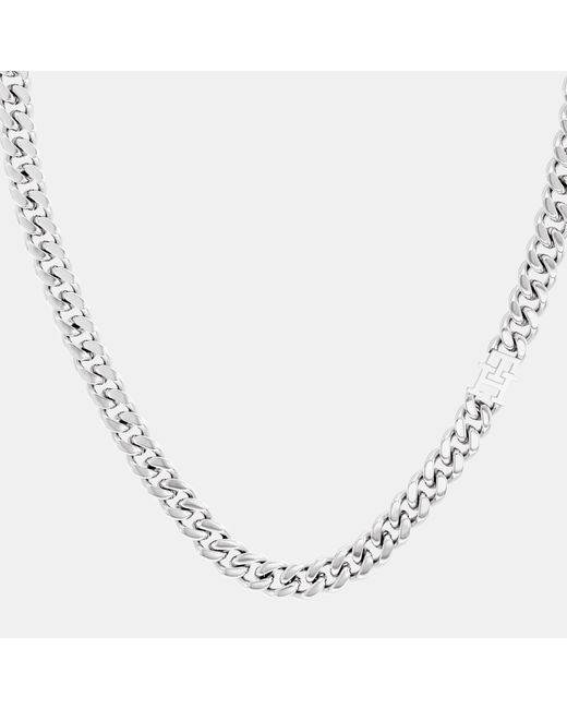 Tommy Hilfiger Metallic Th85 Stainless Steel Curb Chain Necklace for men
