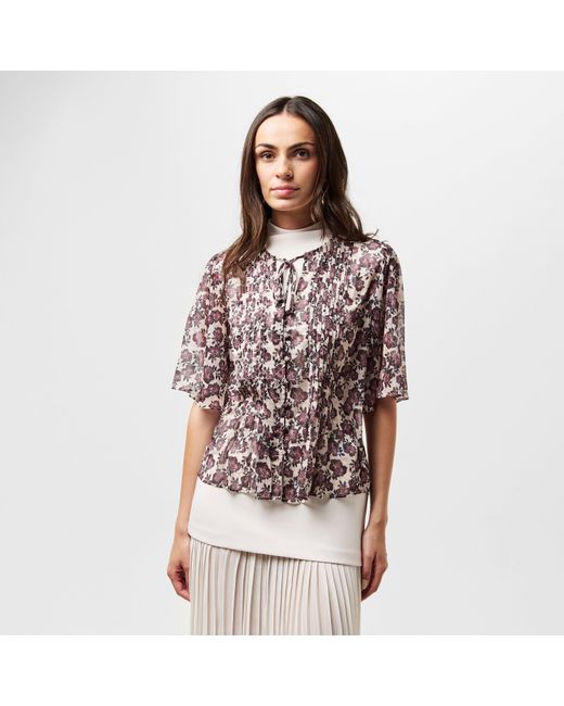 French Connection Multicolor Fc Elyse Short-Sleeve Blouse