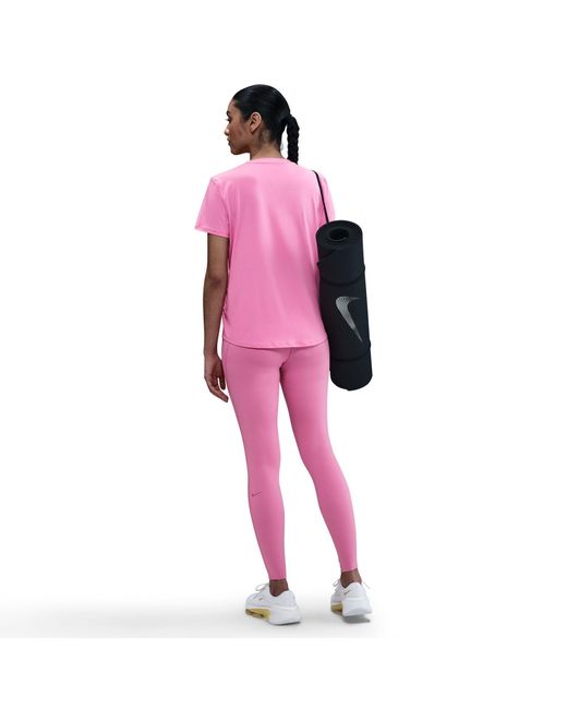 Nike Pink Dri-Fit One Standard Fit Short-Sleeve Top