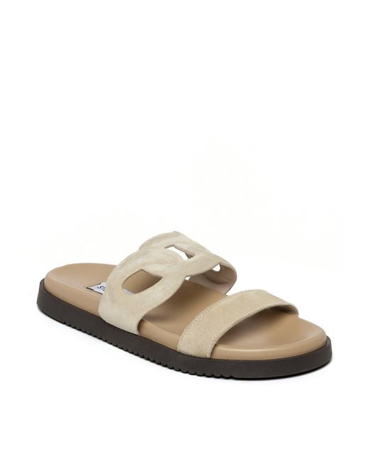 Steve Madden Natural Myrtle Flat Sandals