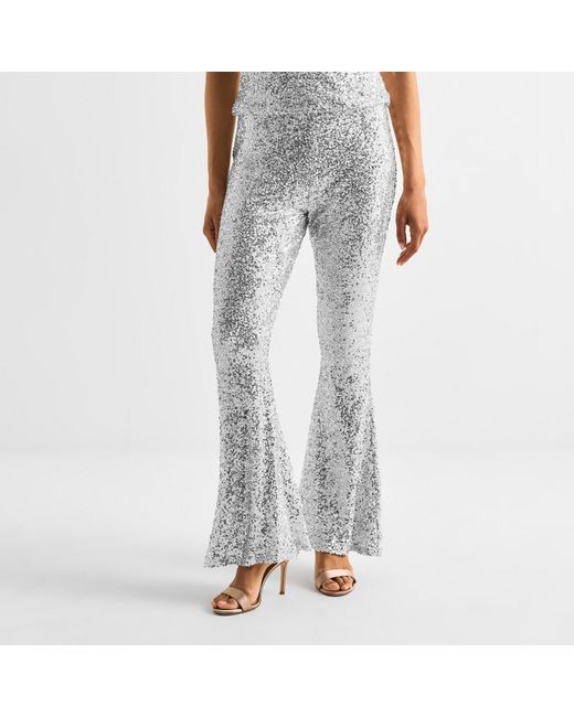 Never Fully Dressed Natural Diva High Rise Flared Trousers