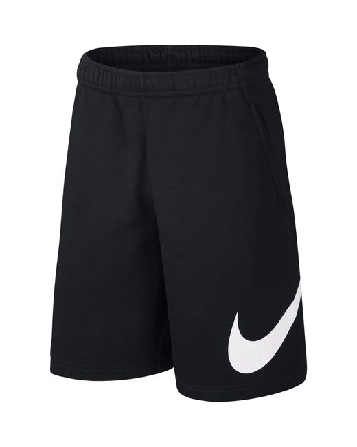 Nike Black Sportswear Club Graphic Shorts for men