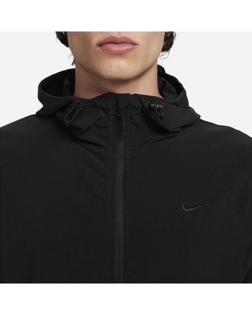 Nike Black Unlimited Repel Hooded Versatile Jacket for men