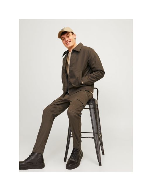 Jack & Jones Brown Paul Cargo Trousers for men