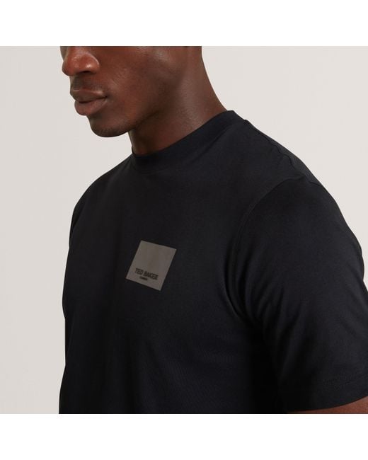 Ted Baker Black Ss Box Graphic Logo Tee for men