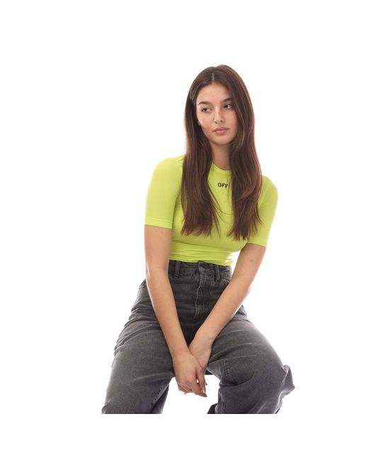 Off-White c/o Virgil Abloh Metallic Stamp Sec Skin Crew Neck T-Shirt