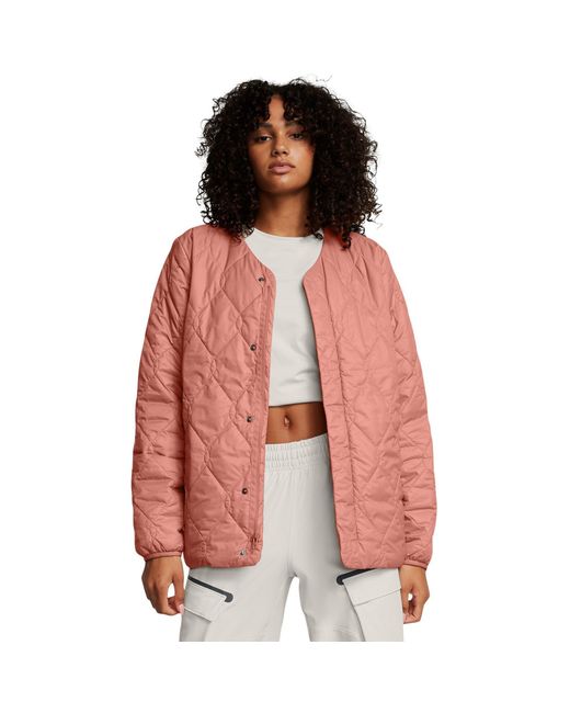 Under Armour Pink Diamond Water-Repellent Fitted Quilted Jacket
