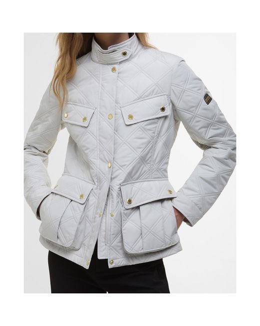 Barbour Gray Halsey Long Sleeve Quilted Jacket
