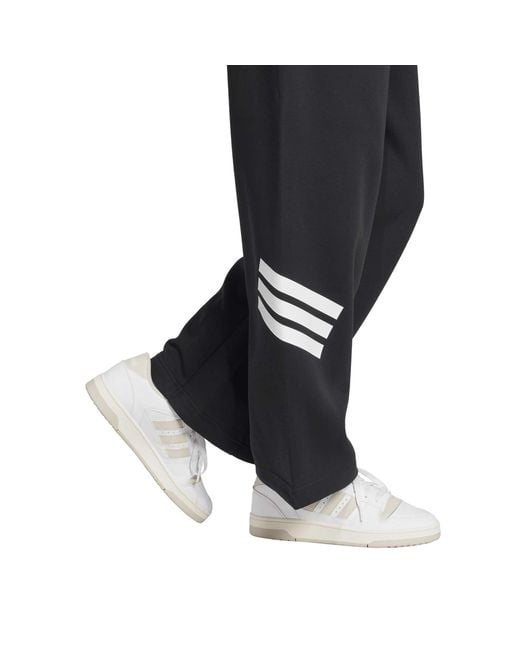 Adidas Black Open Hem Fleece Joggers