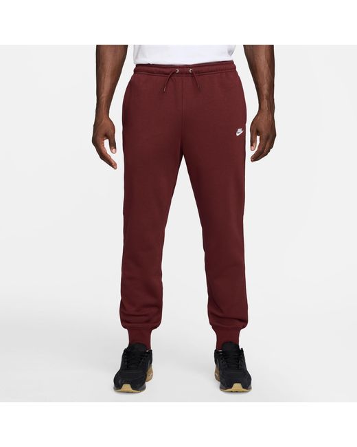 Nike Red Sportswear Club Fleece Jogging Pants for men
