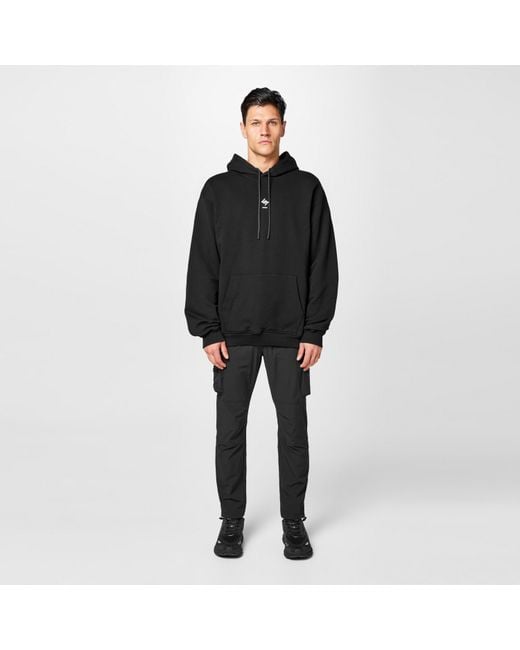 REPRESENT 247 Black Logo Cotton 247 Oversized Hoodie for men