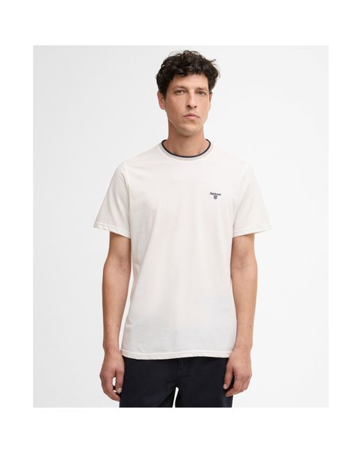 Barbour White Cornsay T-Shirt for men