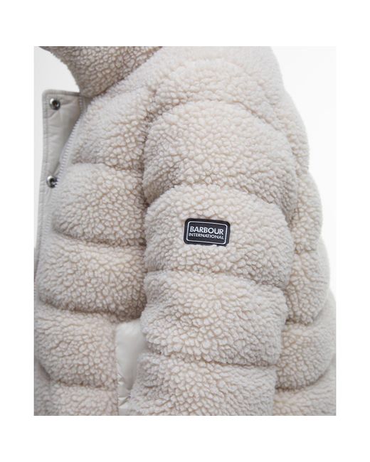 Barbour Gray Fleece Quilted Jacket