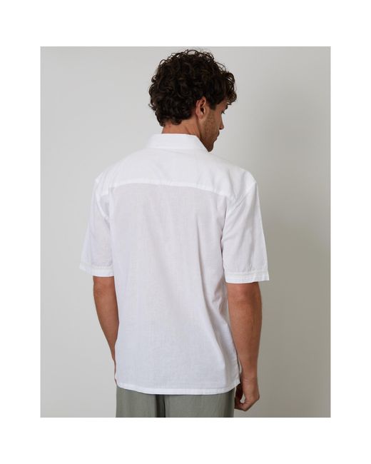 Threadbare Gray Short-Sleeve Bowling Shirt for men