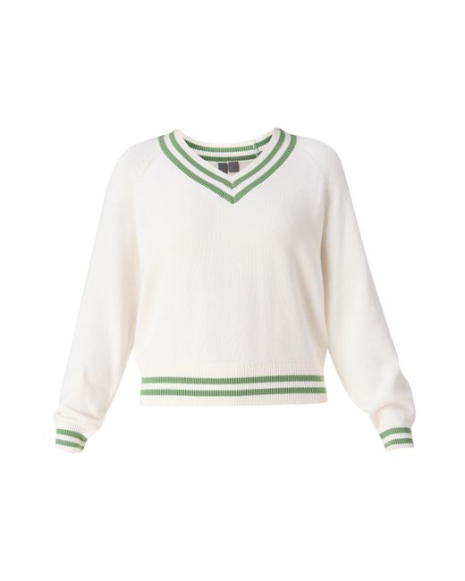 Sweaty Betty White Lightweight Knit Streamlined Fit Crew Neck Jumper