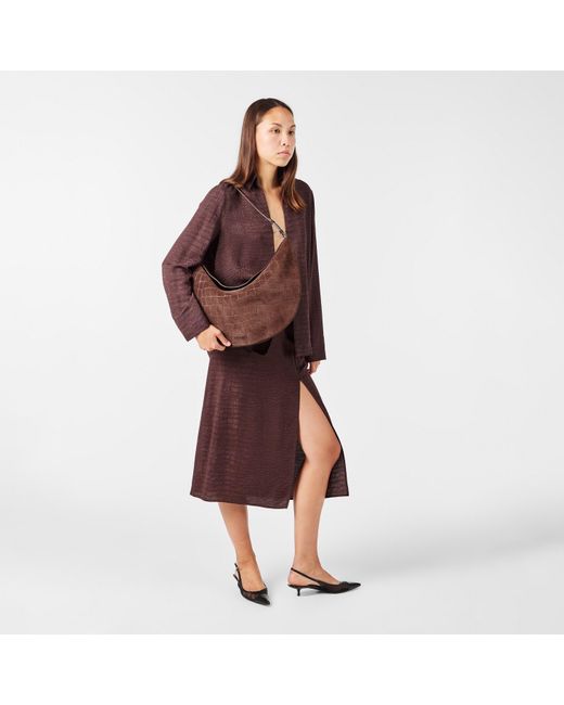 Jacquemus Brown Jacquard Calisso Rond Hobo Bag