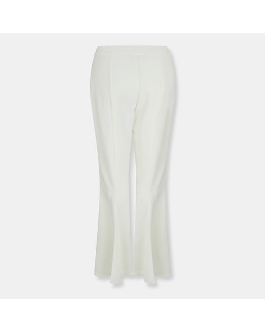 French Connection White Arlette Straight Leg Trousers
