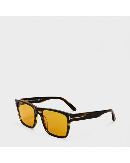 Tom Ford Yellow Wayfarer Sunglasses, Wayfarer Style for men