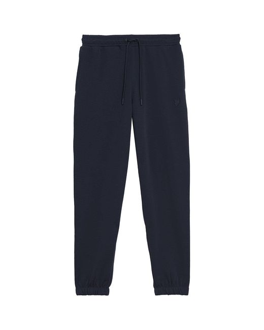 Lyle & Scott Blue Closed Hem Fleece Joggers for men