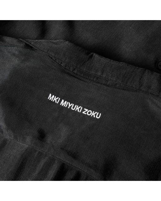 MKI Miyuki-Zoku Black Vacation Short Sleeve Bowling Shirt for men