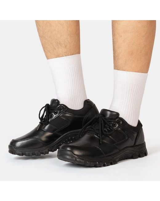 GIORGIO Black Leather Shoes for men