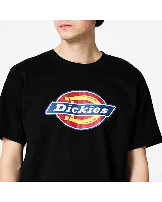 Dickies Black Icon Cotton Short Sleeve T-Shirt for men