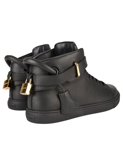 Buscemi Black 100Mm High Top Trainers for men