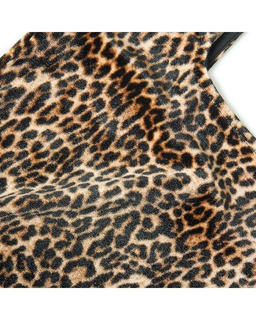 GOOD AMERICAN Brown Tank Velvet Bodysuit