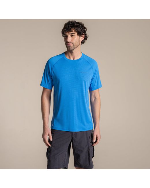 Craghoppers Blue Nosilife Solar Shield+ Short-Sleeved T-Shirt for men