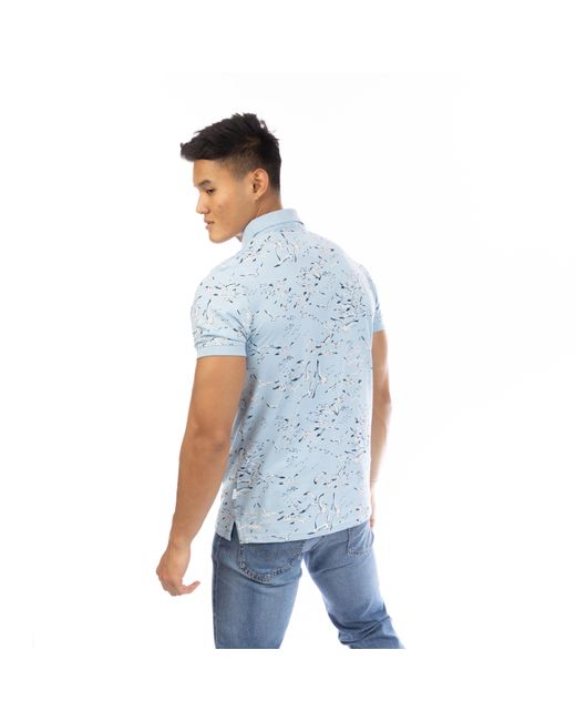 Peter Werth Blue Fleet Short Sleeve Polo Shirt for men