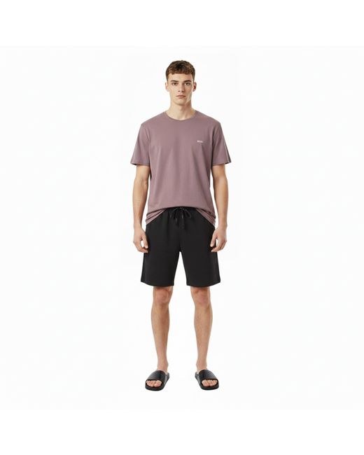 Boss Purple Bodywear Mix & Match Short Sleeve T-Shirt With Logo Detail for men