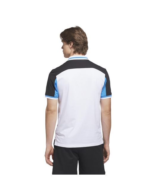 Adidas Blue Short Sleeve Performance Polo Shirt for men