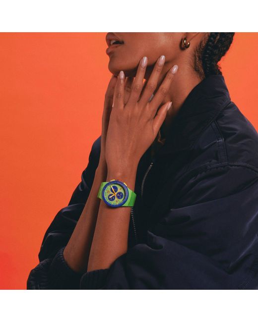 Swatch Green Adults Analogue Quartz Watch