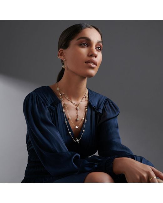 Mood Metallic Plated Multi Coloured Fine Celestial Necklace