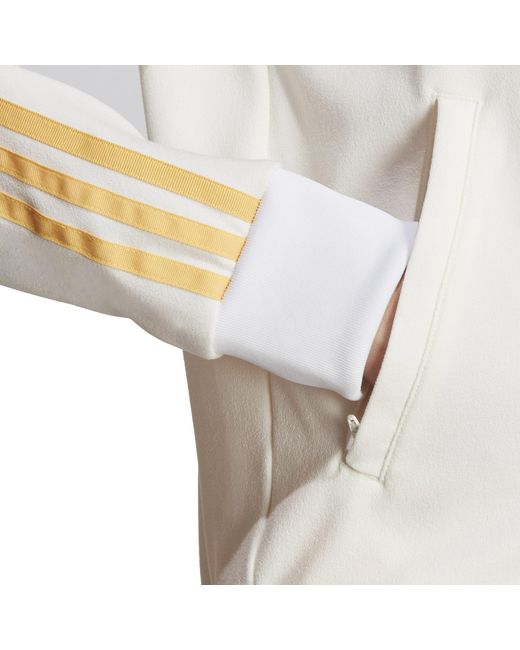 Adidas Originals White Crepe Tracksuit Top