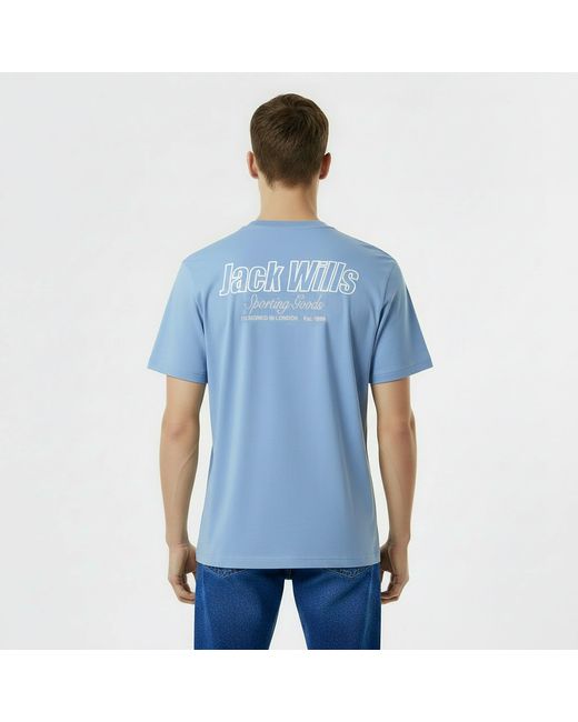 Jack Wills Blue Jw Outline Regular Fit T-Shirt for men