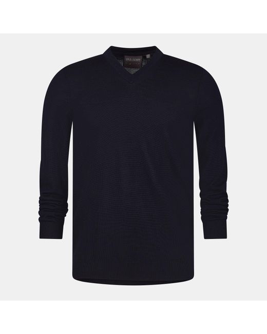 Lyle & Scott Blue Tonal Eagle Pullover Jumper for men